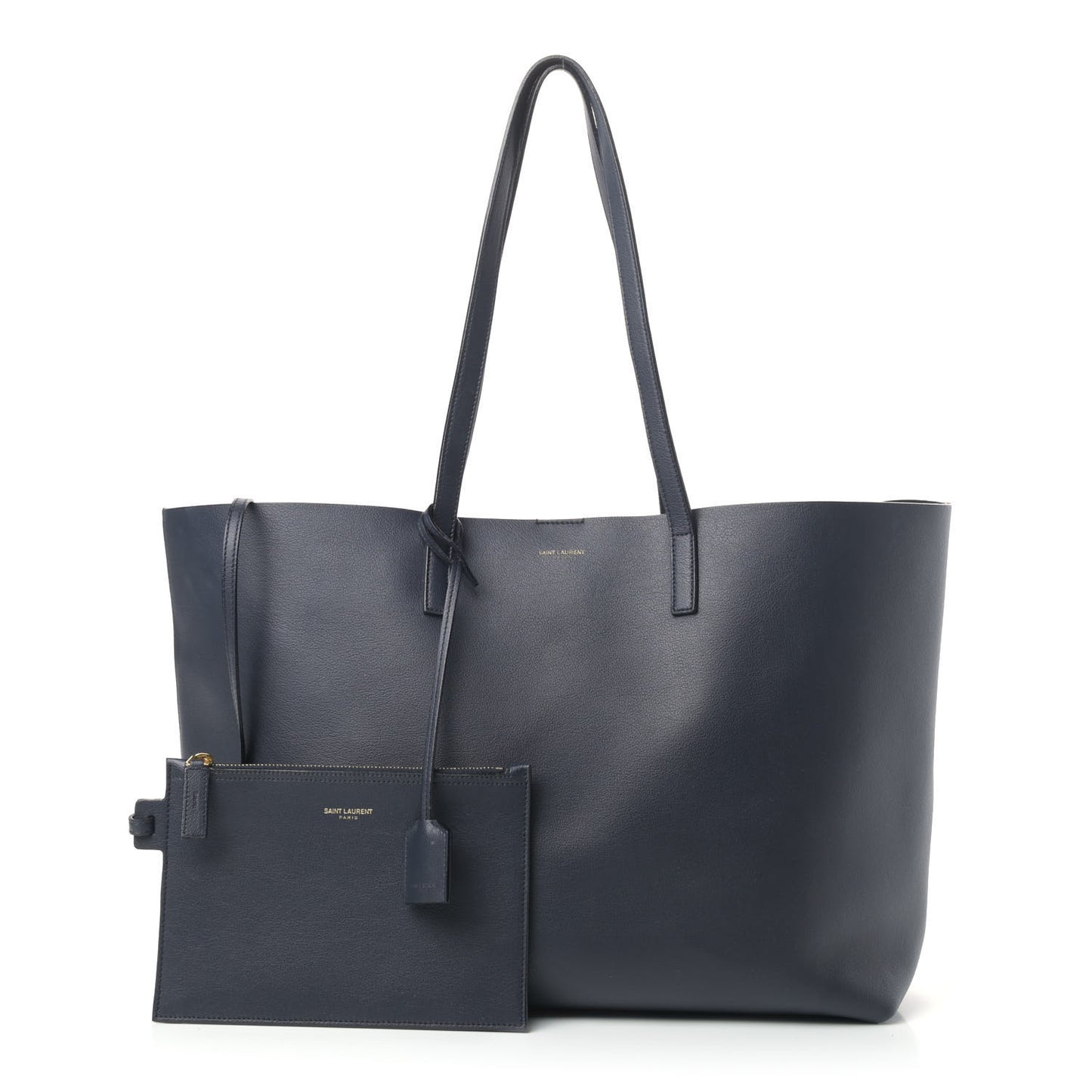 Calfskin Shopping Tote Navy