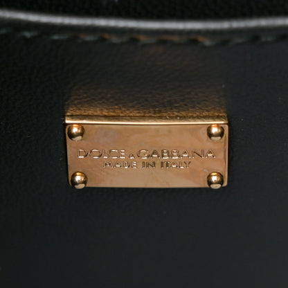Dolce & Gabbana Calfskin Snakeskin Lucia Shoulder Bag Blue Red 6 of 15