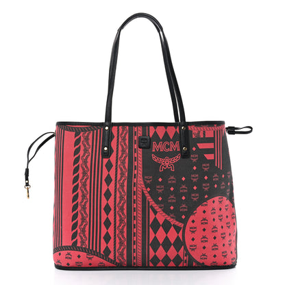 MCM Visetos Medium Project Reversible Shopper Tote Cognac 13 of 18