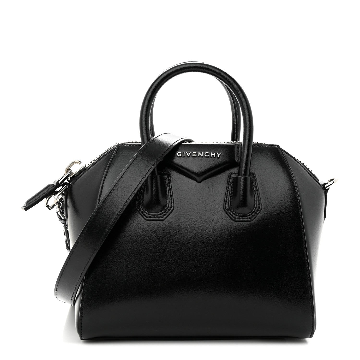 Givenchy Shiny Lord Calfskin Mini Antigona Black 1 of 12