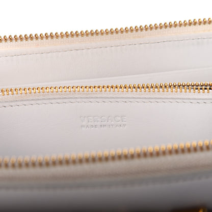 Versace Calfskin Tribute Zip Around Wallet White 6 of 6