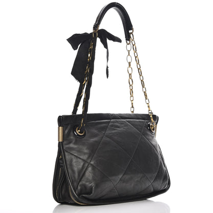 Lanvin Lambskin Quilted Medium Amalia Shoulder Bag Black 3 of 6
