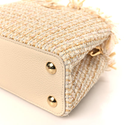 Louis Vuitton Tweed Taurillon Capucines BB Beige 8 of 8
