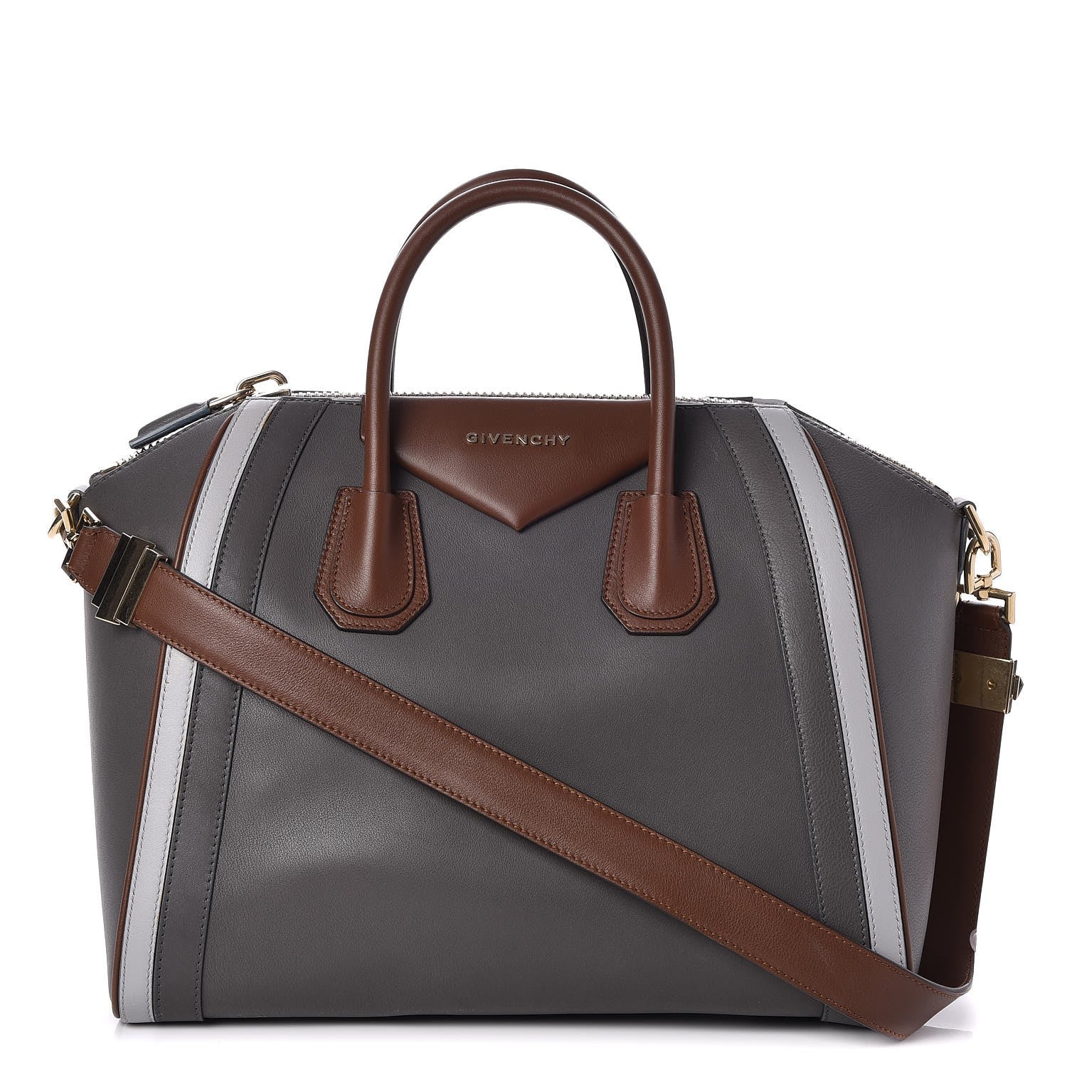 Givenchy Smooth Calfskin Medium Tri-Color Antigona Dark Grey 1 of 7