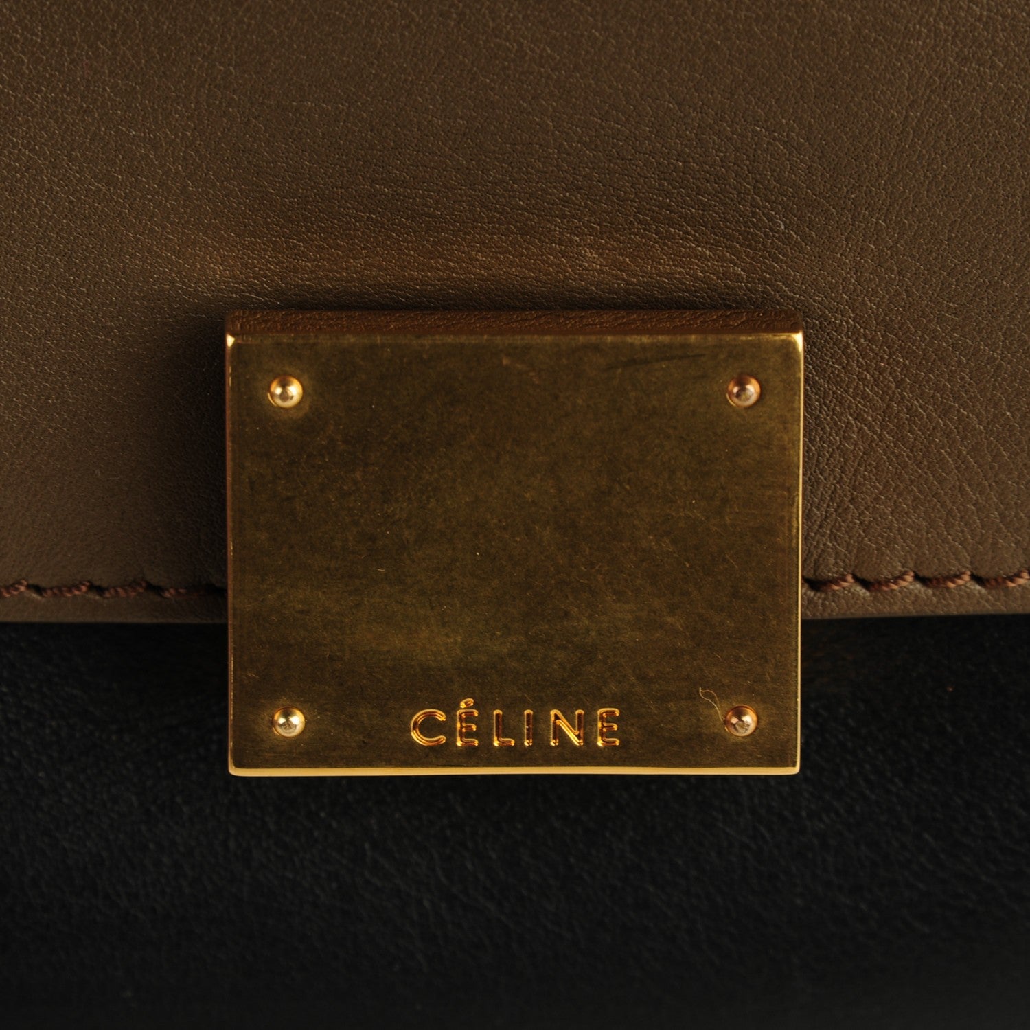 Celine Smooth Calfskin Suede Medium Tri-Color Trapeze Indigo 5 of 7