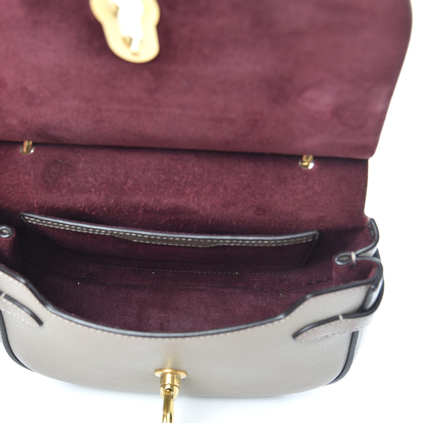 Small Classic Grain Small Amberley Satchel Solid Grey