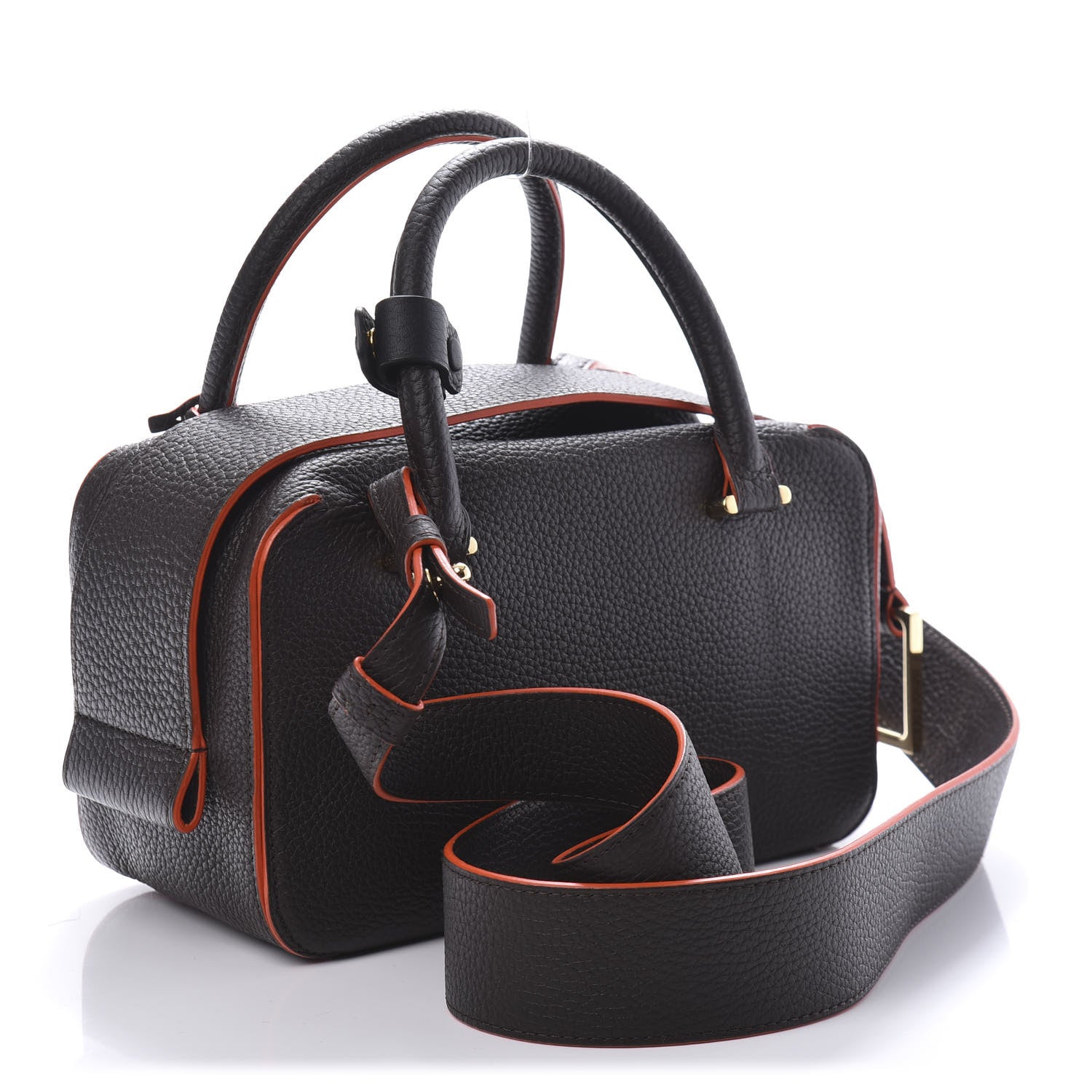 Delvaux Grained Calfskin Mini Cool Box Satchel Black 4 of 12