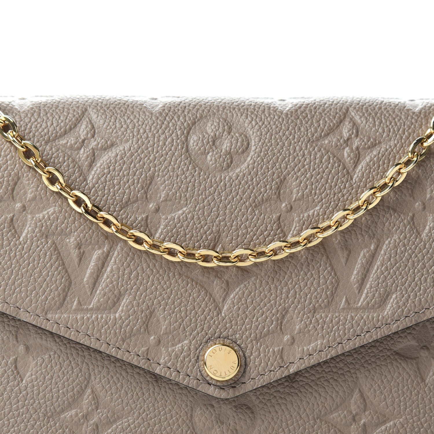 Louis Vuitton Empreinte Pochette Felicie Chain Wallet Tourterelle 10 of 10
