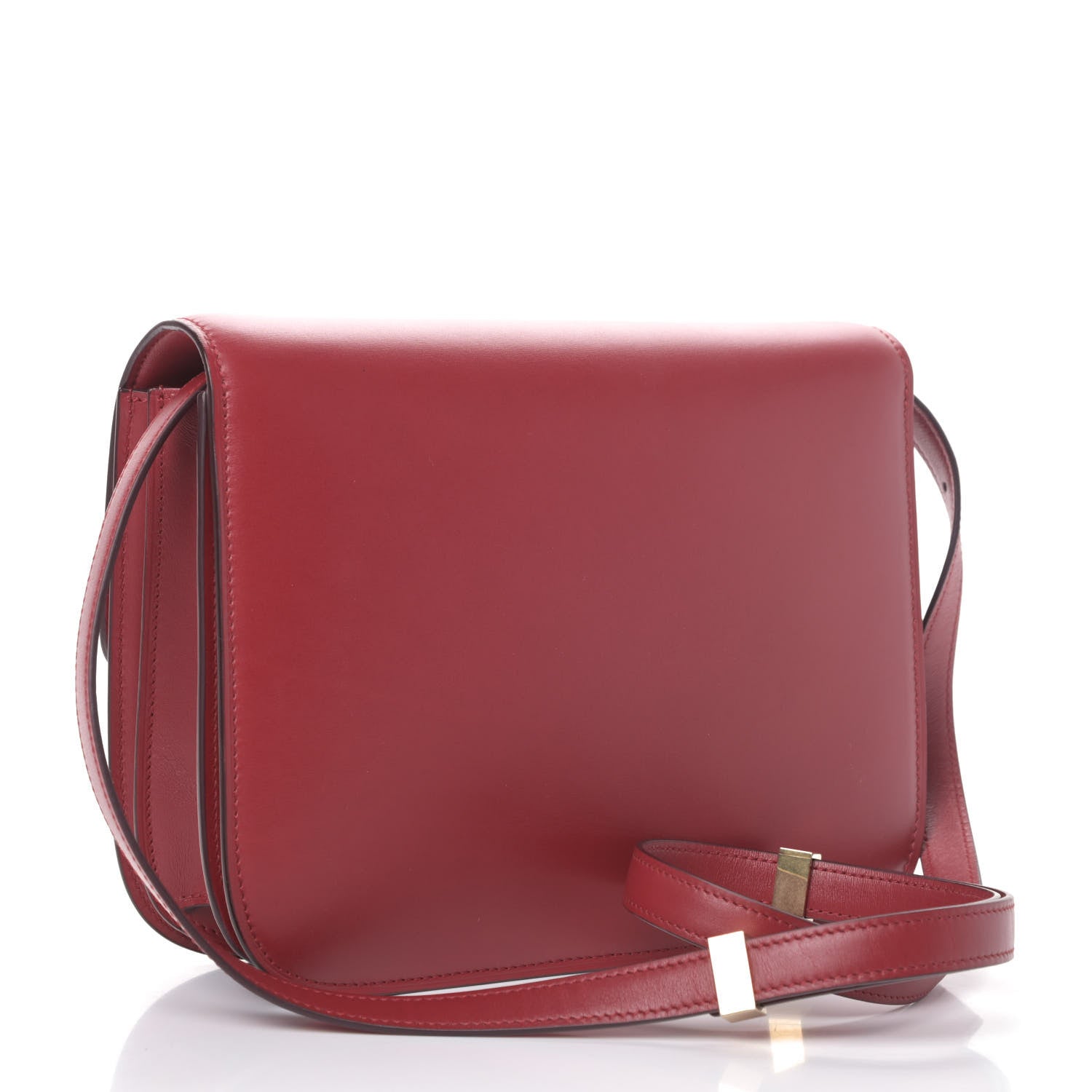 Celine Box Calfskin Medium Classic Box Flap Bag Red 2 of 4