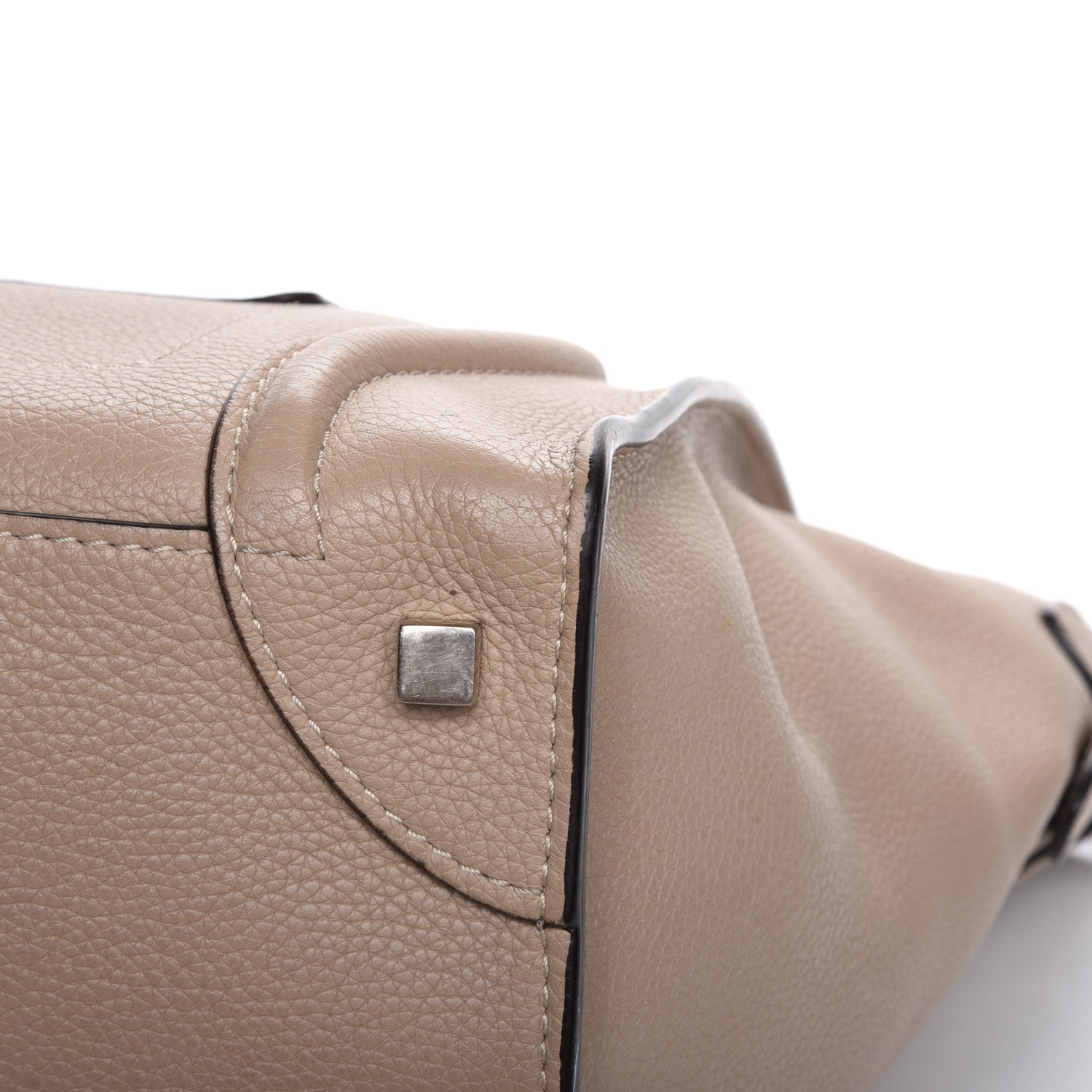 Celine Drummed Calfskin Mini Luggage Dune 12 of 14