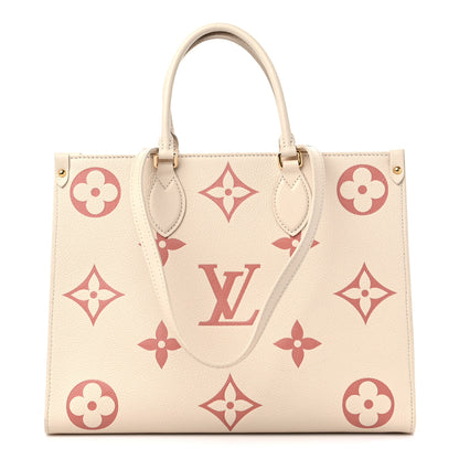 Louis Vuitton Empreinte Monogram Giant Onthego MM Creme Rose Trianon 1 of 8