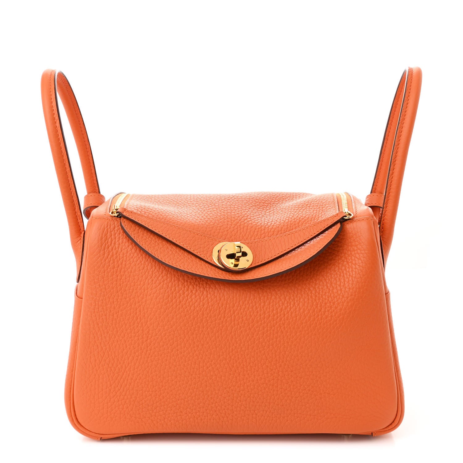 Hermes Taurillon Clemence Lindy 26 Orange 1 of 11