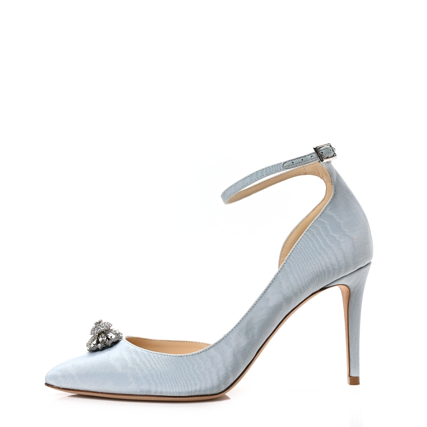 Moire Fabric Crystal Lucy 85 Pumps 38 Something Blue