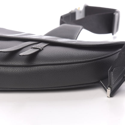 Christian Dior Grained Calfskin Logo Saddle Messenger Bag Black 9 of 9