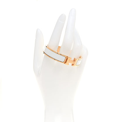 Hermes Enamel Narrow Clic Clac H Bracelet PM White 2 of 5