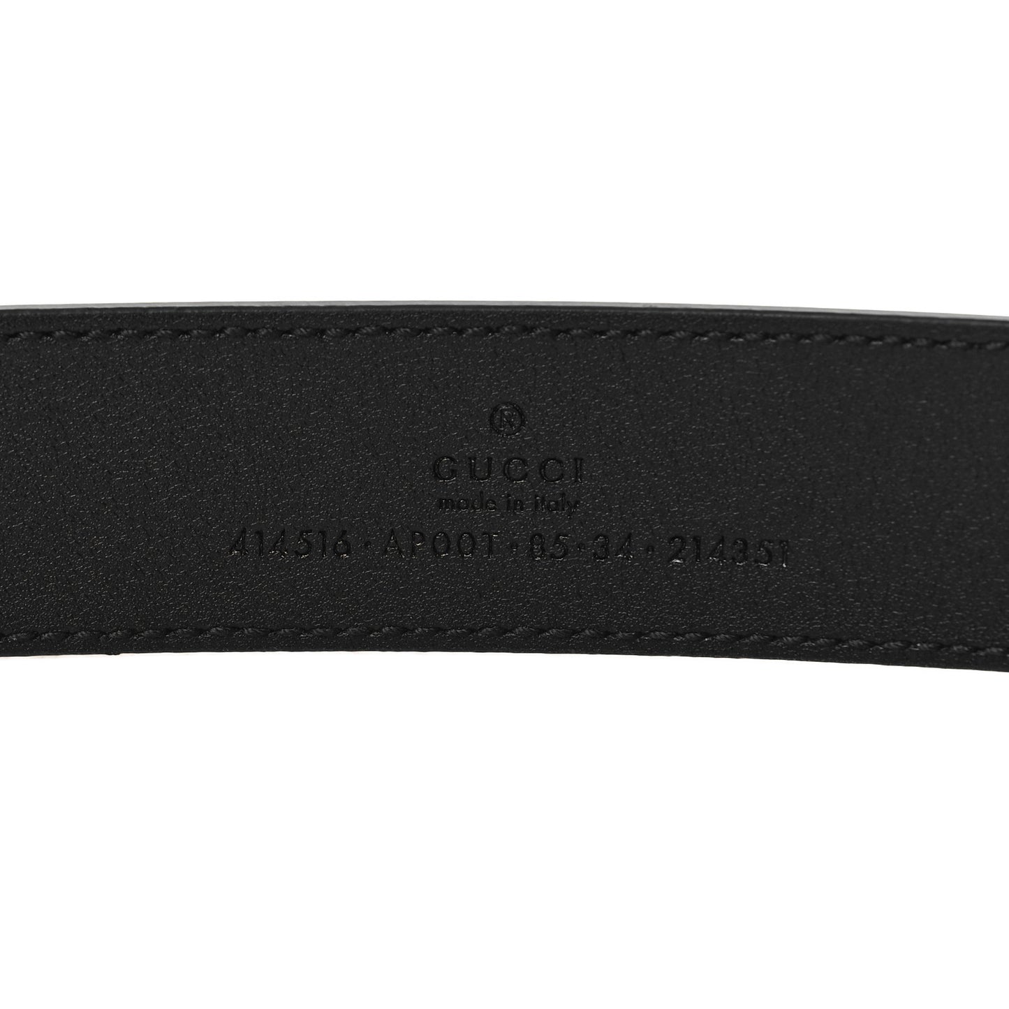 Moon Calfskin Double G 30mm Belt 85 34 Black