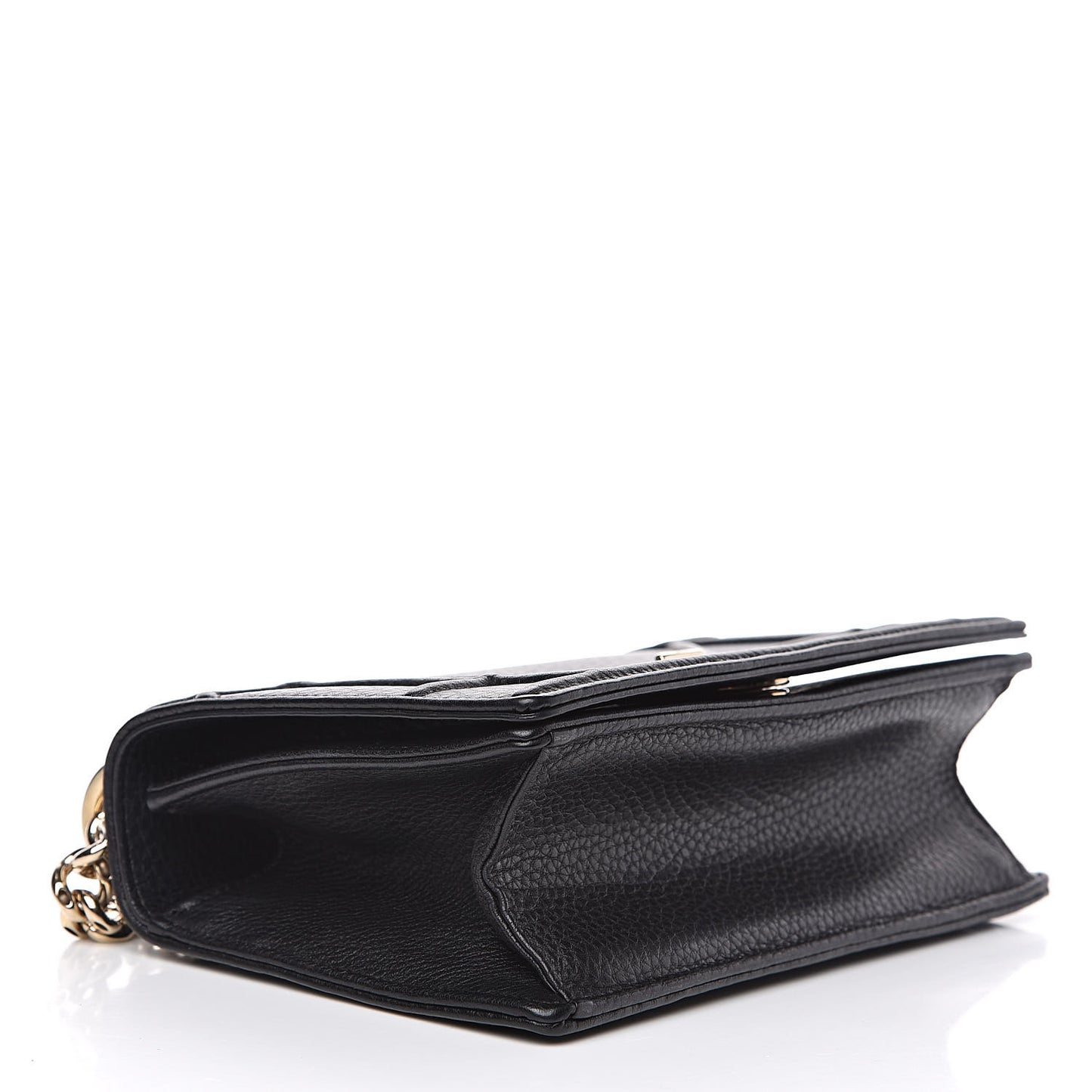 Grained Calfskin Small Diorama Flap Bag Black