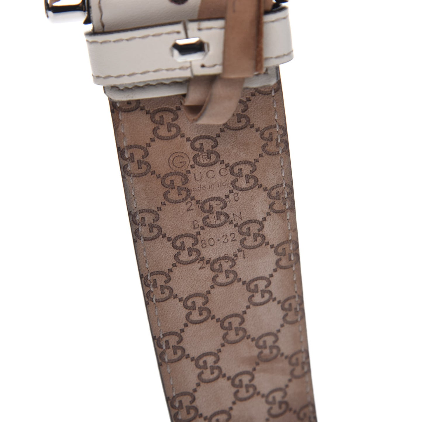 Calfskin Monogram Belt 95 38 White