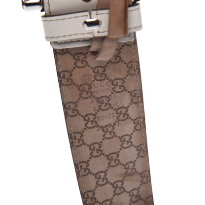 Gucci Calfskin Monogram Belt 95 38 White 7 of 7