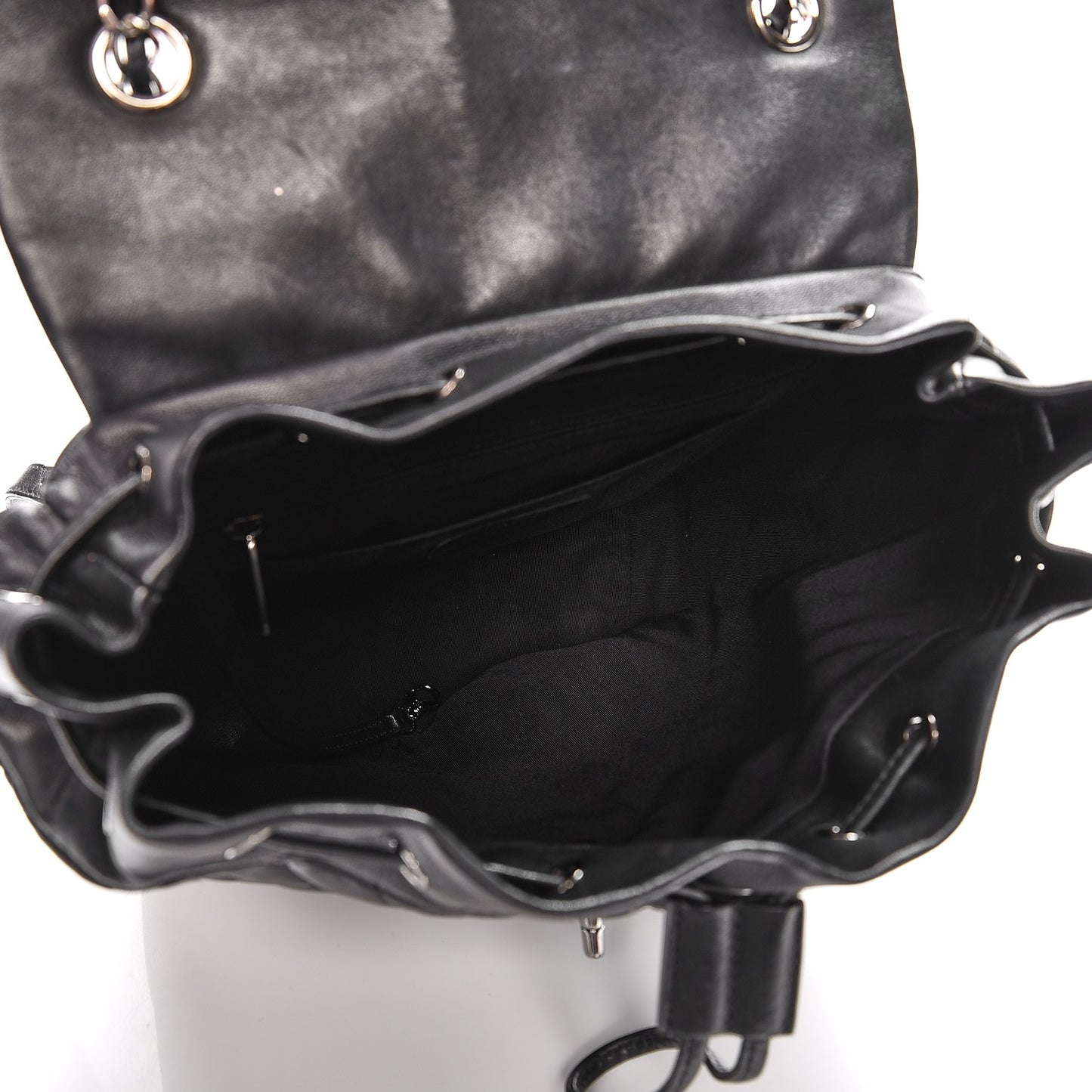 Lambskin Quilted Large Urban Spirit Backpack Black