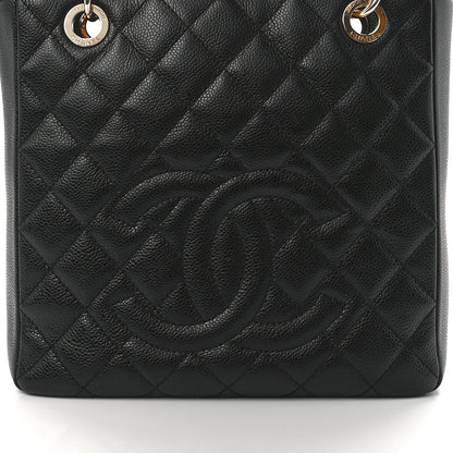 Chanel Caviar Quilted Petit Shopping Tote PST Black 8 of 11