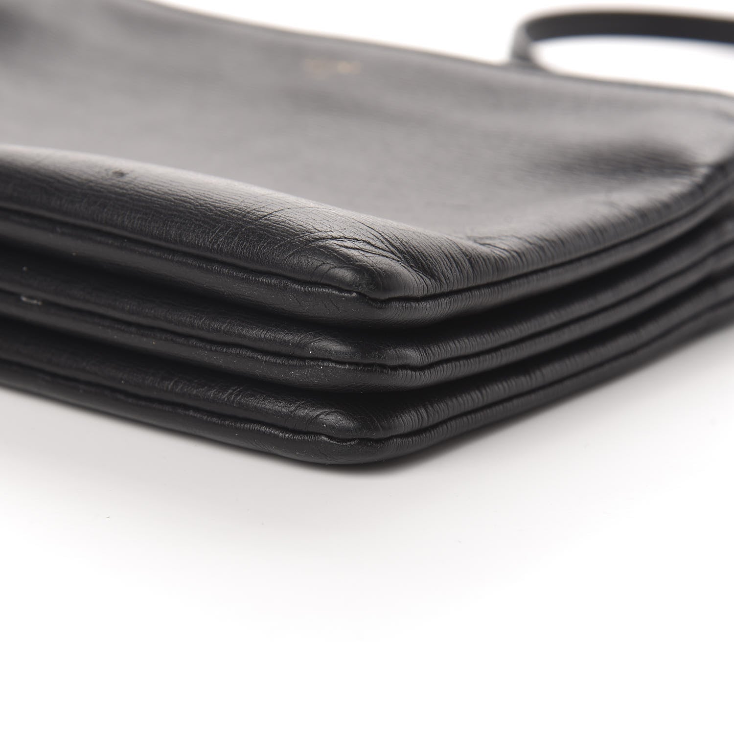 Celine Lambskin Small Trio Crossbody Bag Black 12 of 13