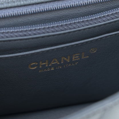 Chanel Caviar Quilted Mini Rectangular Flap Dark Grey 8 of 11