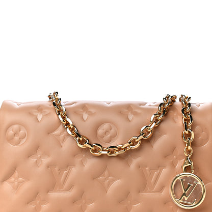 Louis Vuitton Lambskin Embossed Monogram Pochette Coussin Camel 9 of 10