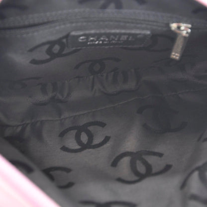 Chanel Calfskin Quilted Cambon Pochette Pink Black 7 of 9