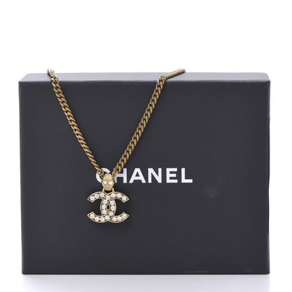 Chanel Crystal CC Necklace Gold 7 of 7