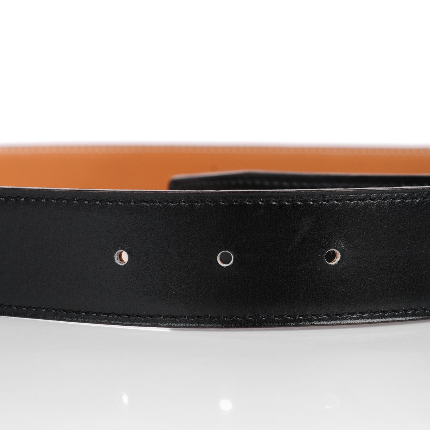 Hermes Box Togo 32mm Idem H Belt 80 Black Gold 7 of 8