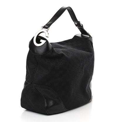 Gucci Monogram Medium Charlotte Hobo Black 2 of 9