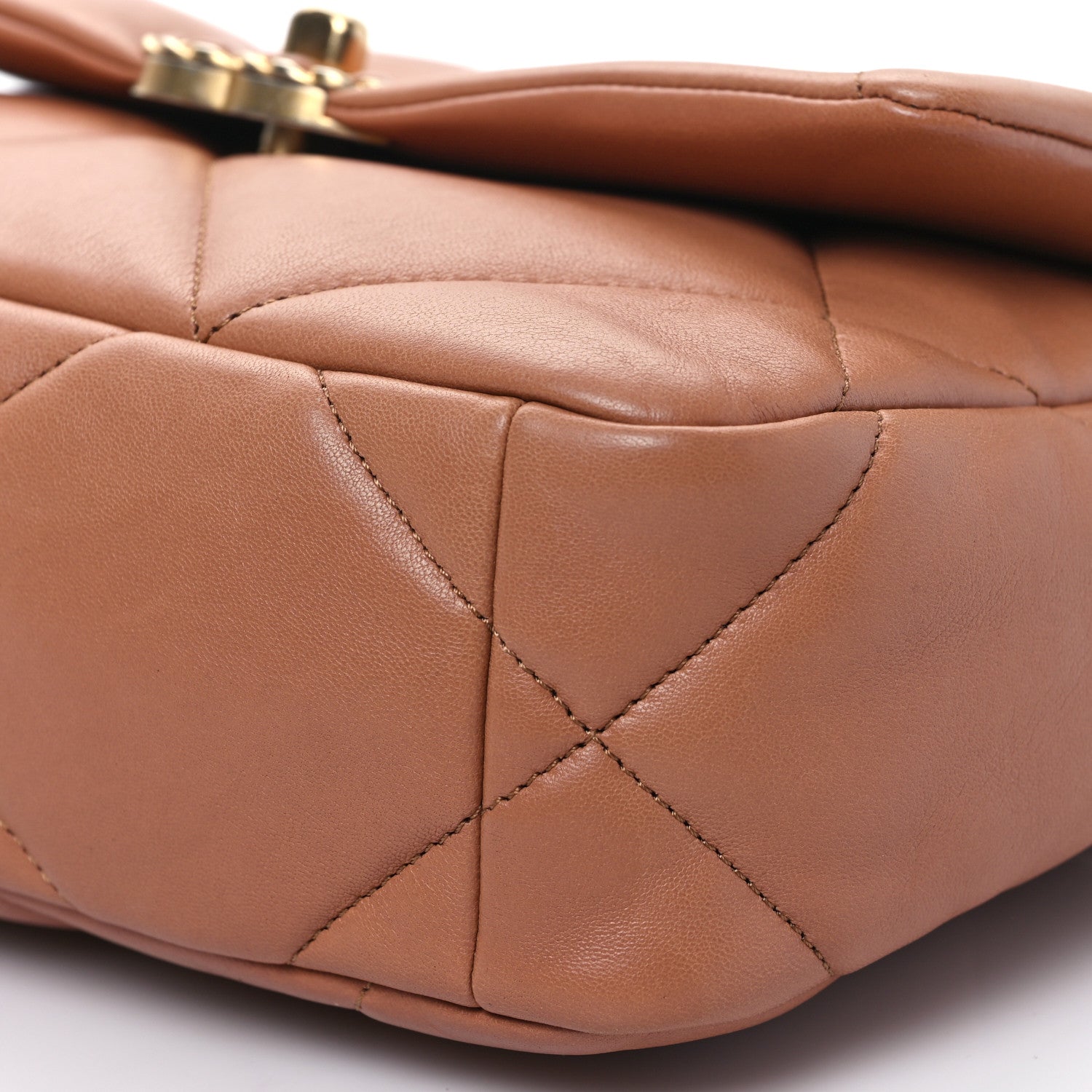 Chanel Lambskin Quilted Medium Chanel 19 Flap Brown 9 of 9