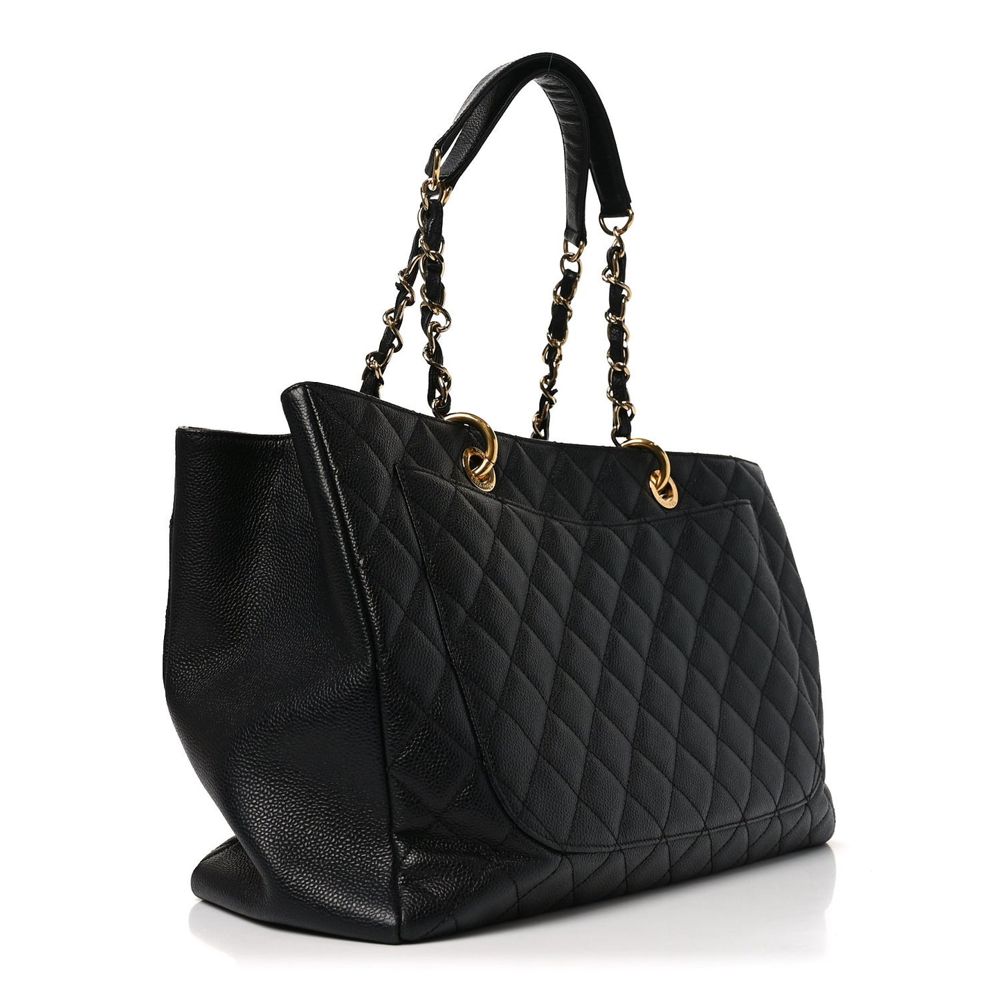 Caviar Quilted XL Grand Shopping Tote GST Black