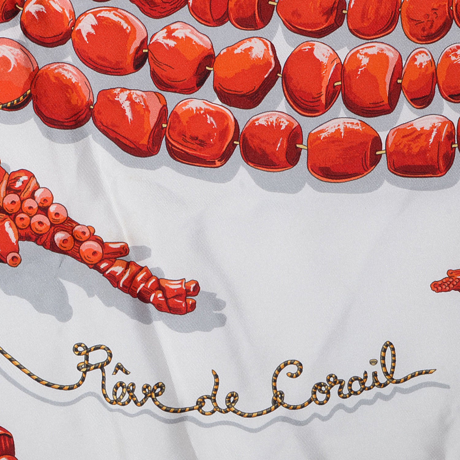 Hermes Silk Reve De Corail Scarf 90 3 of 6