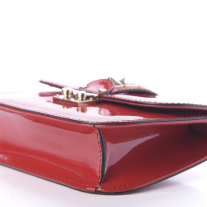 Valentino Garavani Patent Small Glam Lock Rockstud Flap Rosso Valentino 7 of 11