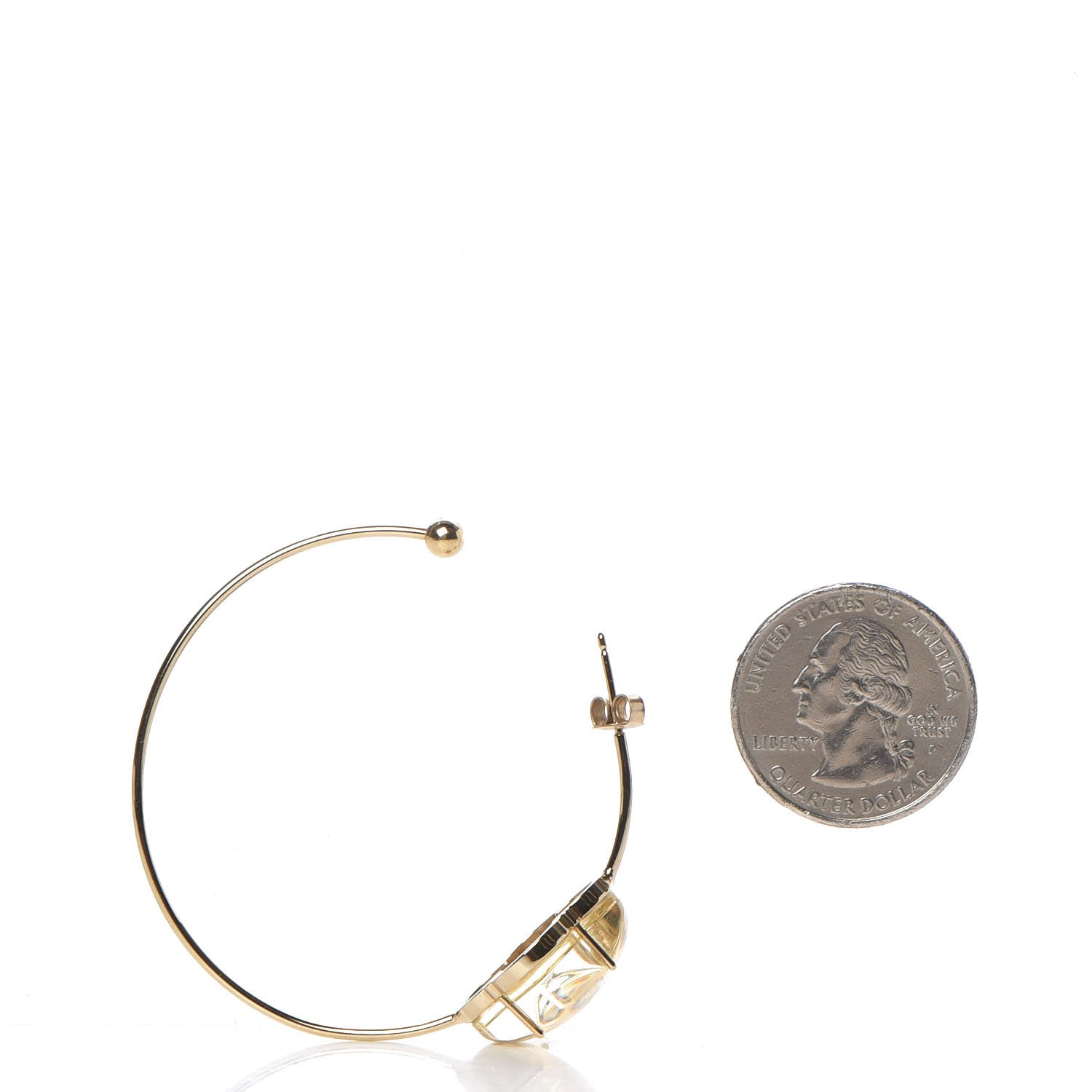 Louis Vuitton A La Folie Hoop Earrings Gold 2 of 5