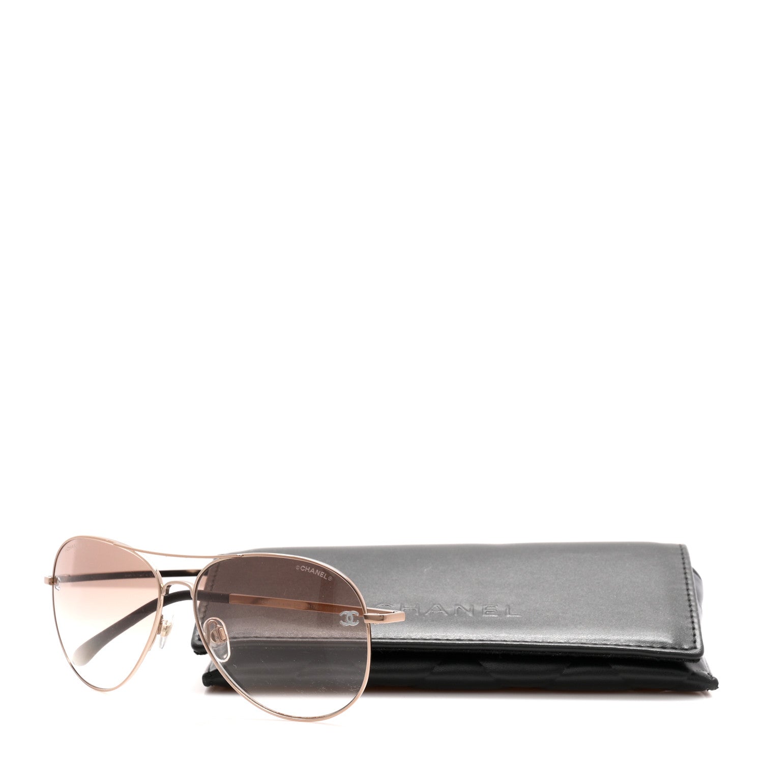 Chanel Metal Aviator CC Sunglasses 4189-T-Q Rose 8 of 8