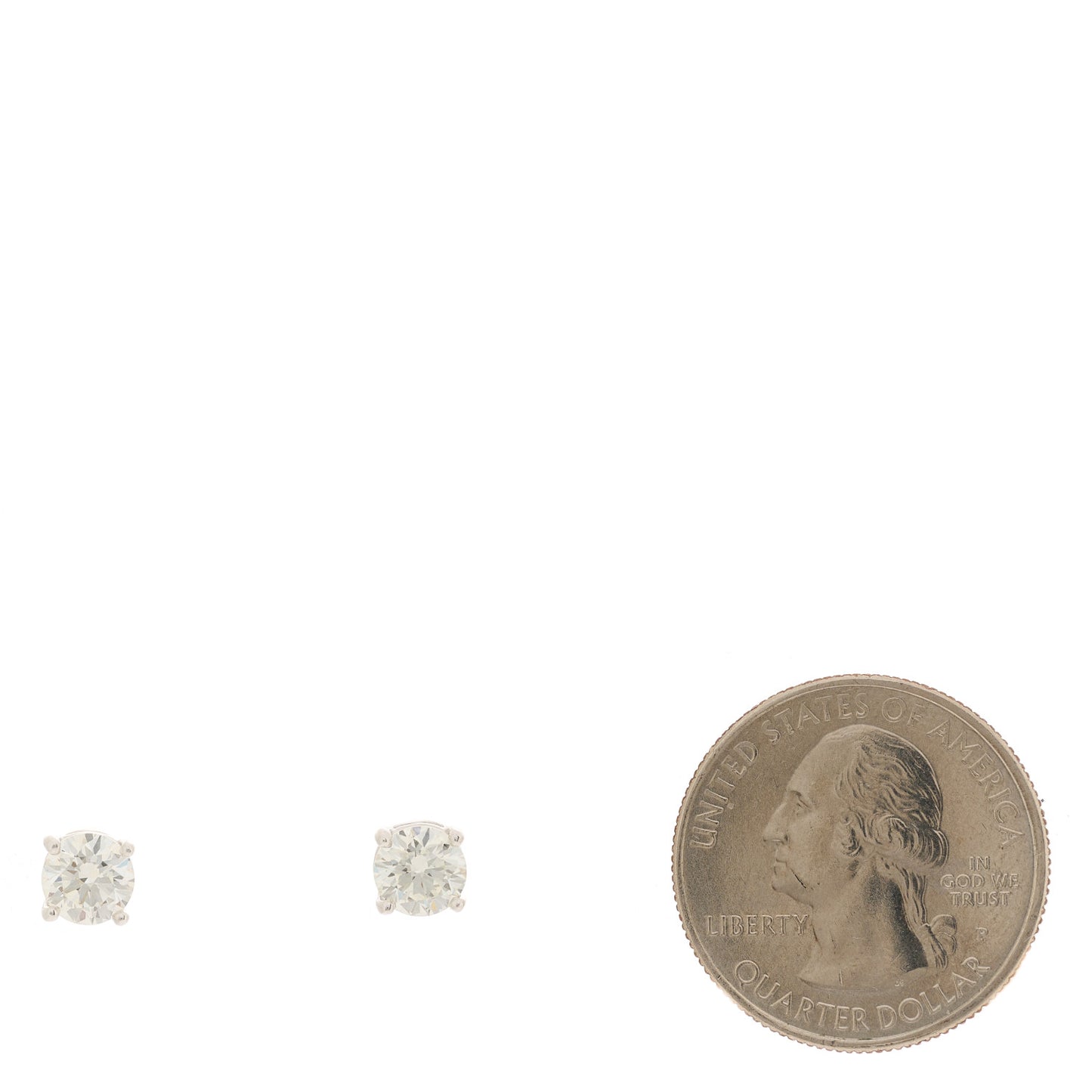 Platinum Diamond 1.60ctw Round Solitaire Earrings
