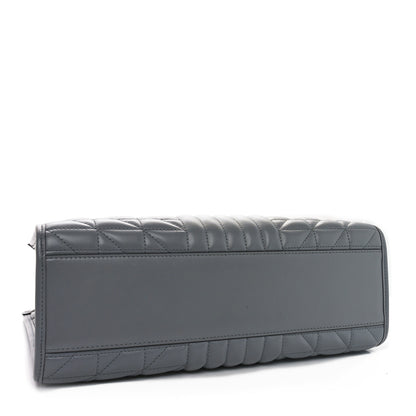 Gucci Calfskin Matelasse Aria Medium GG Marmont Shoulder Tote Deep Grey 4 of 11