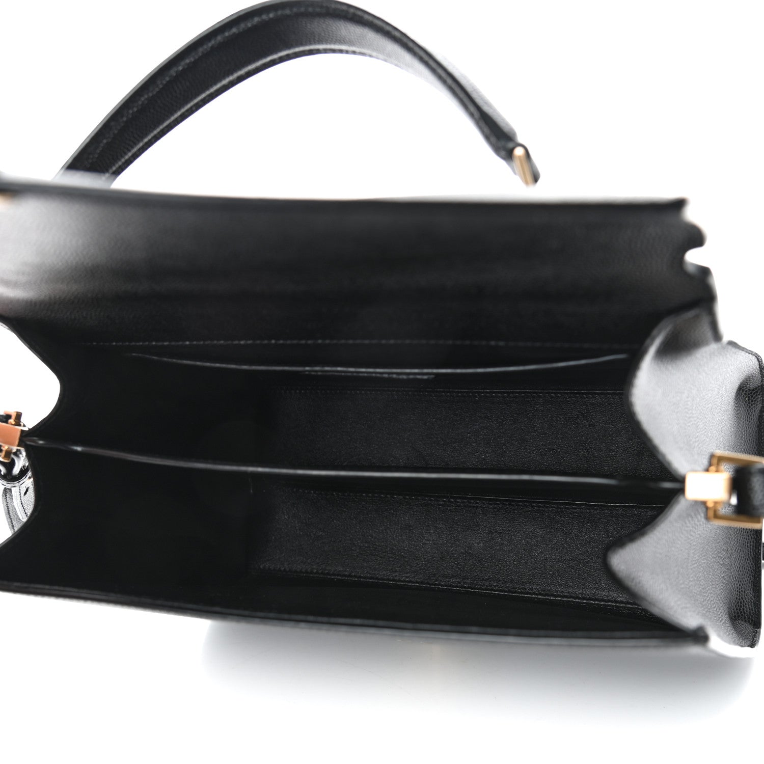 Saint Laurent Grain de Poudre Medium Classic Monogram Cassandra Top Handle Black 5 of 9
