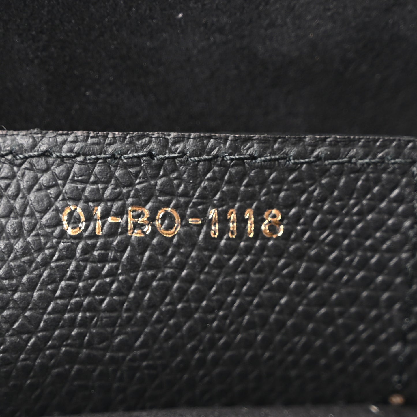 Grained Calfskin Saddle Bag Black