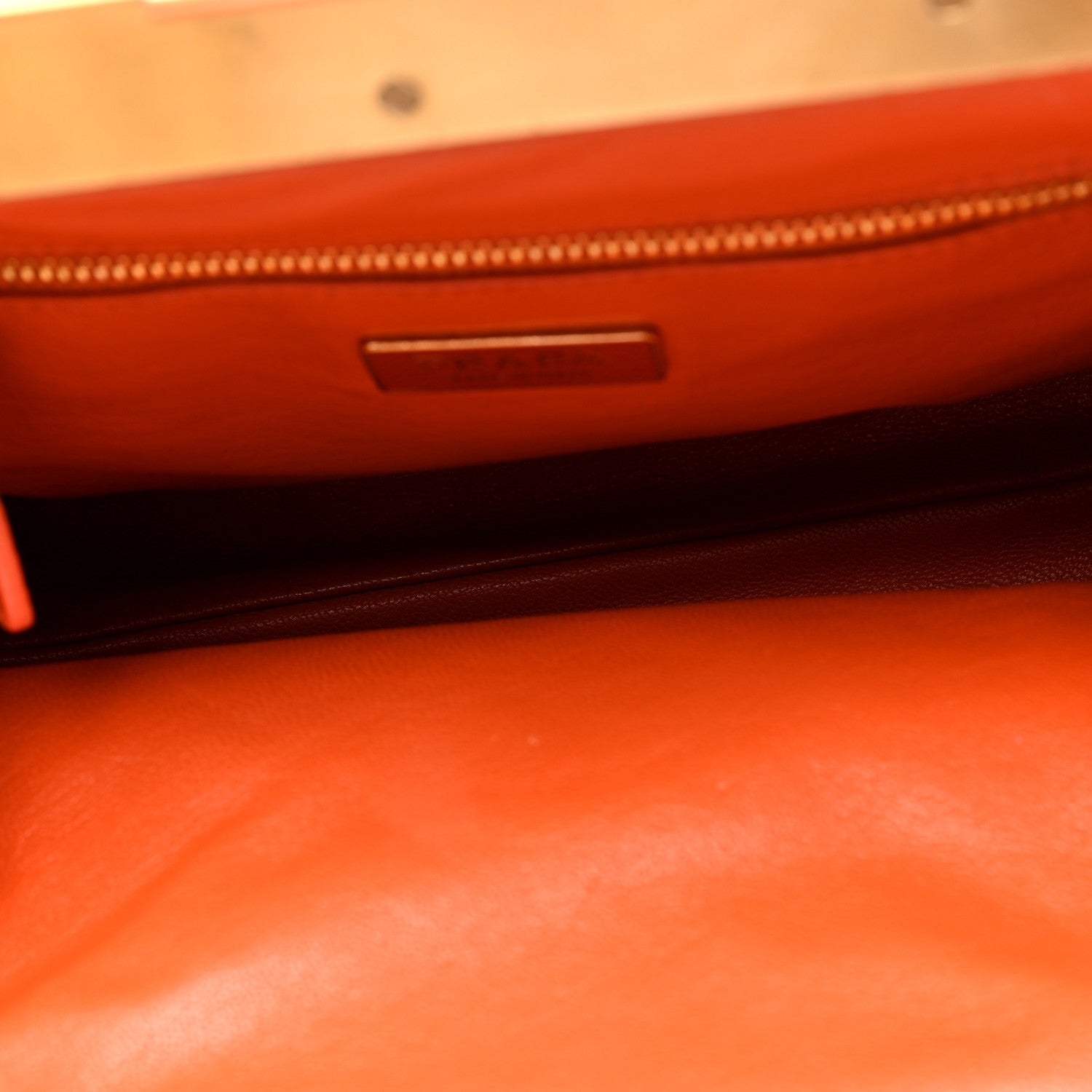Prada Straw Crocodile Woven Semitracolla Frame Bag Tabacco Orange 5 of 9