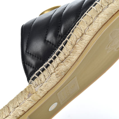 Gucci Nappa Matelasse GG Marmont Espadrille Slippers 36 Black 12 of 13