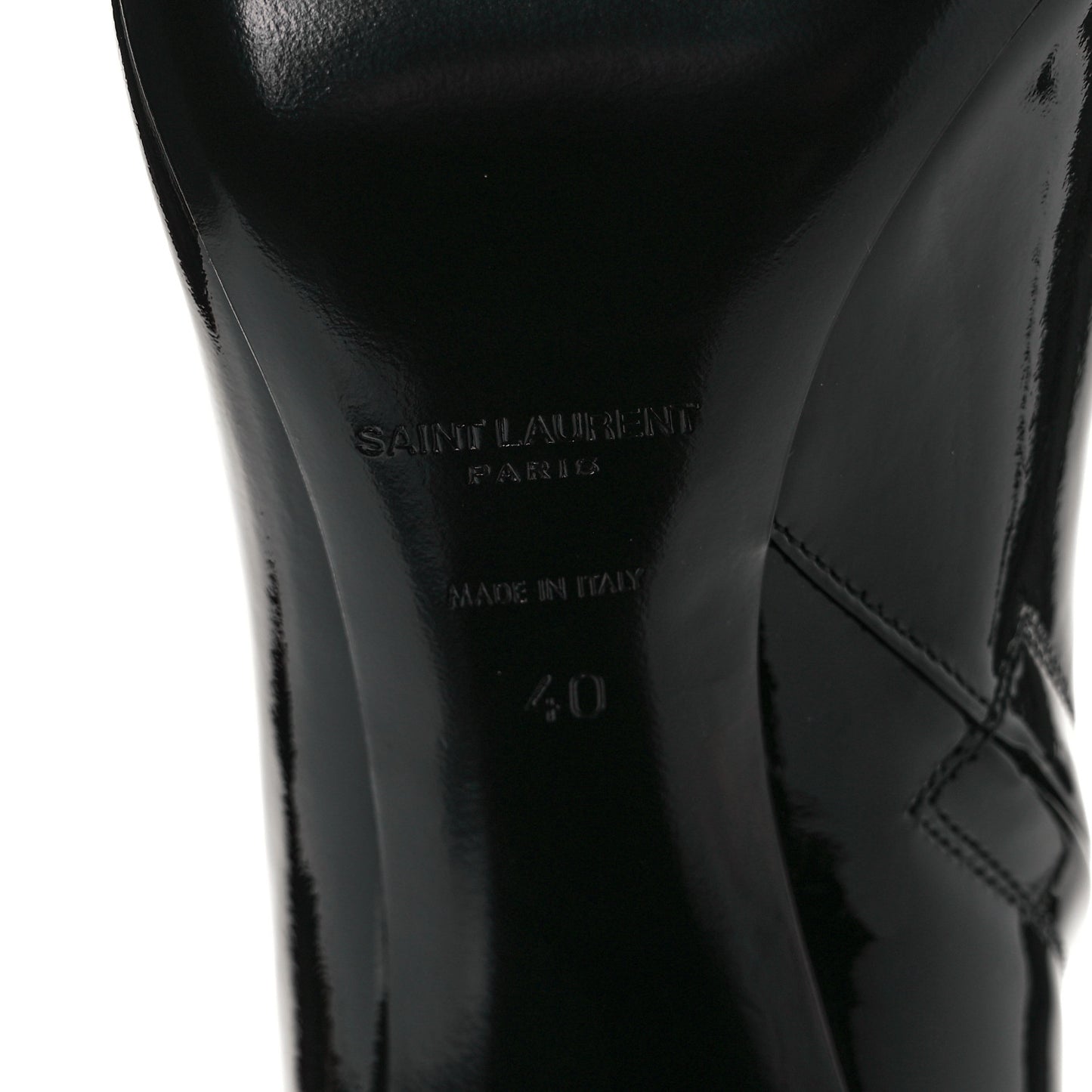 Patent Loulou 95 Ankle Zip Boot 40 Black