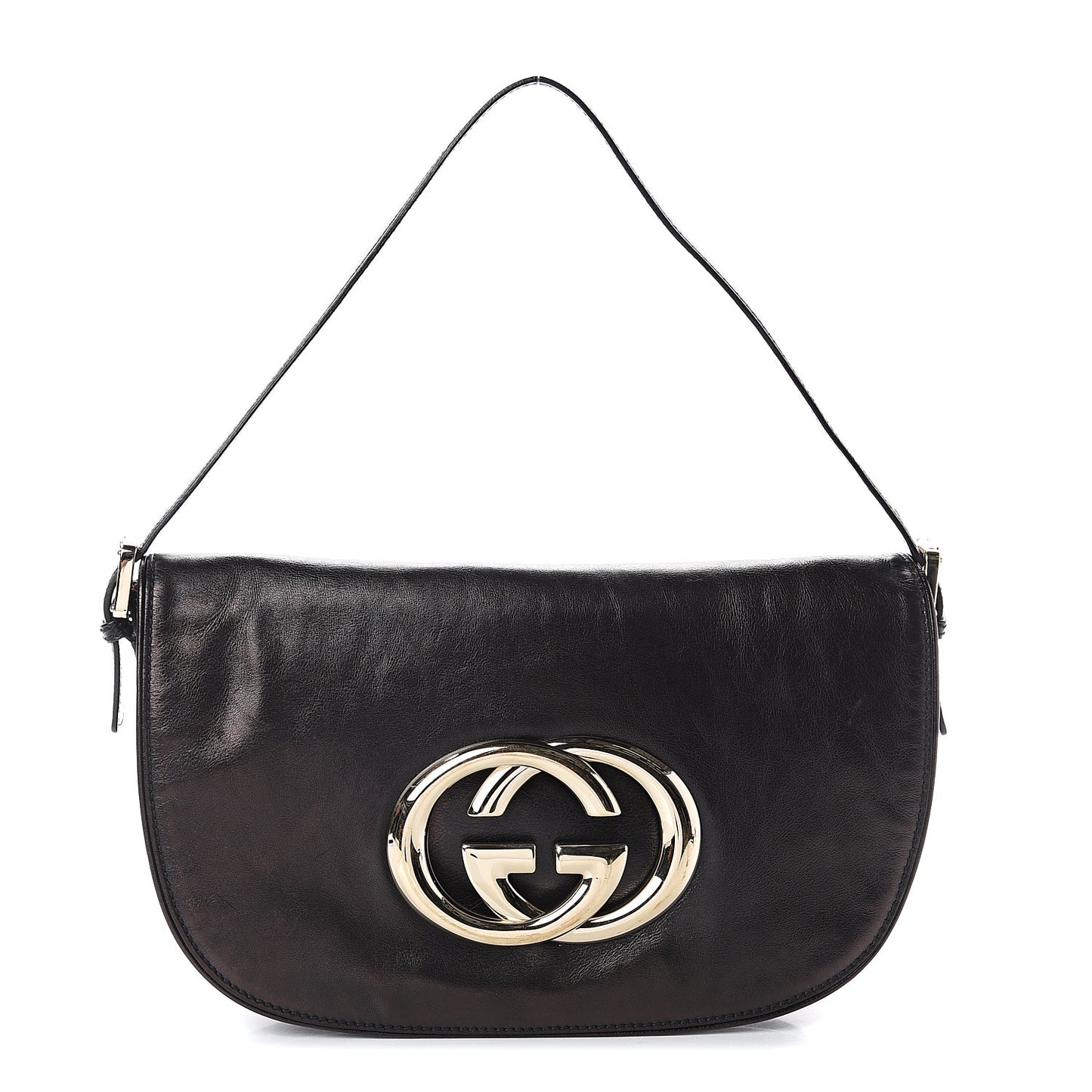 Calfskin Small Britt Shoulder Bag Black