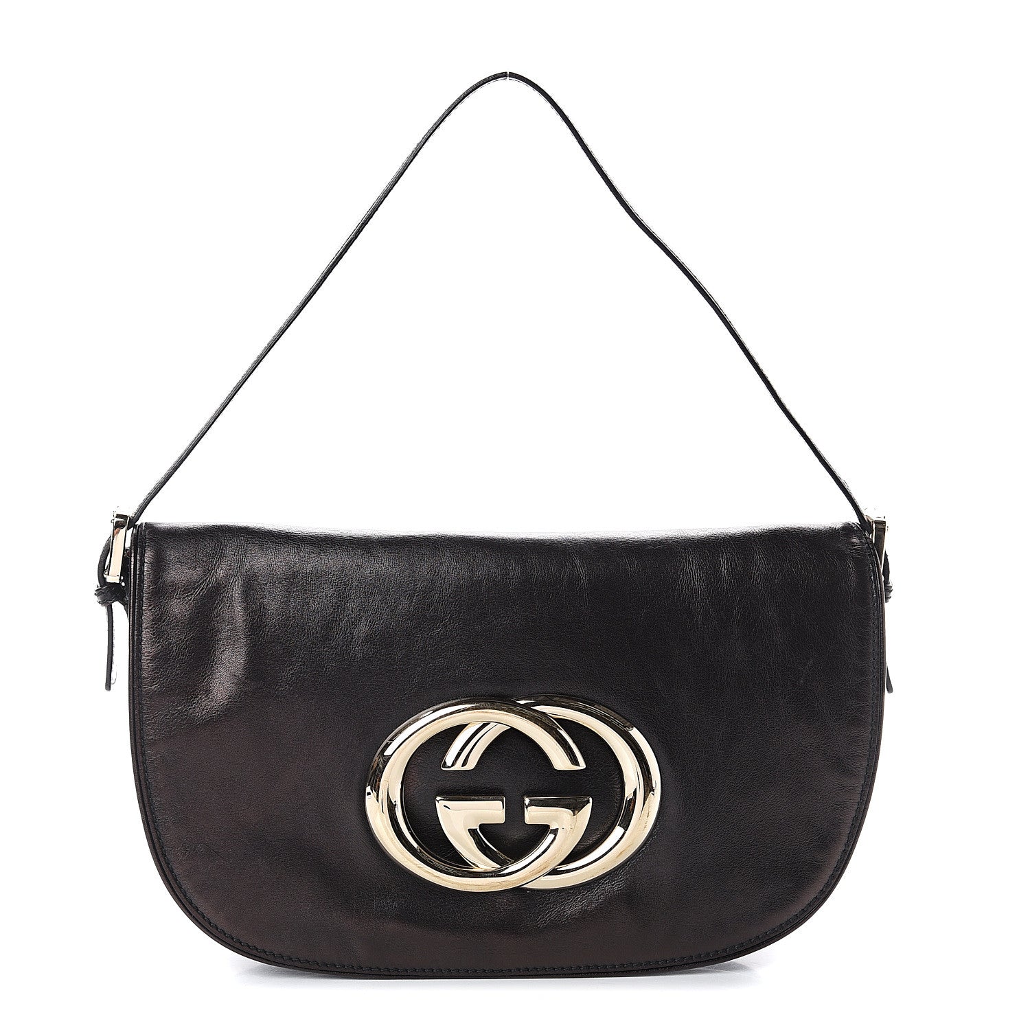 Gucci Calfskin Small Britt Shoulder Bag Black 1 of 8