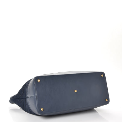Chanel Iridescent Caviar Quilted Globe Trotter Shopping Tote Navy Blue 4 of 11