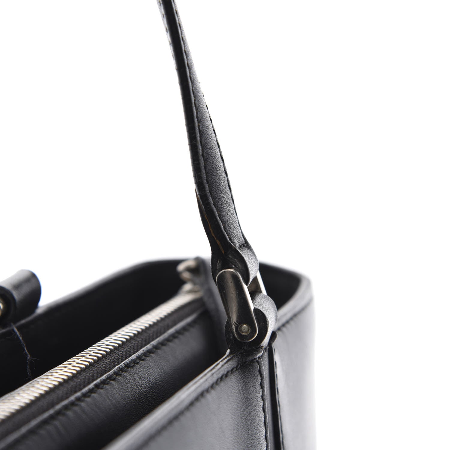 Burberry Calfskin Tote Black 10 of 12