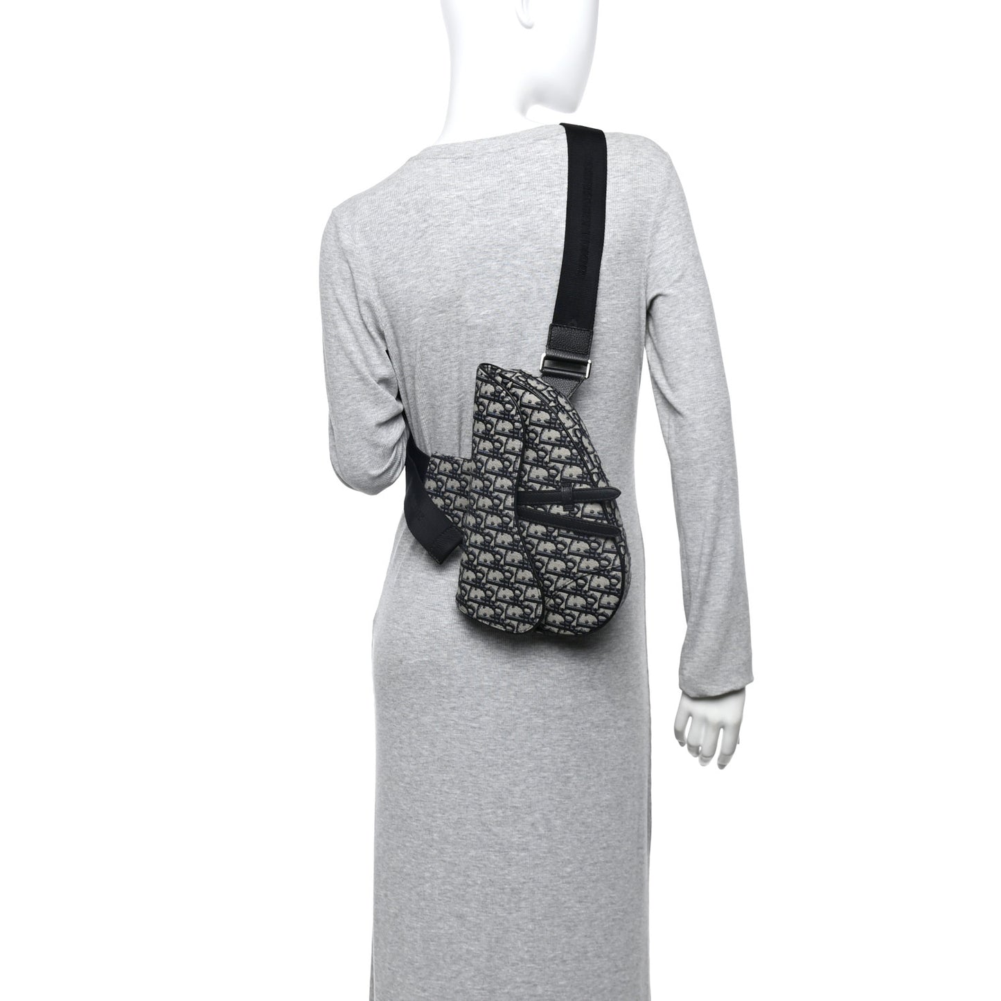 Oblique Mens Saddle Bag Blue